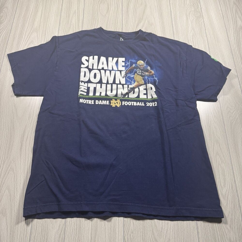Notre Dame Fighting Irish 2012 The Shirt Men’s XXL Navy Blue Two Sided Football